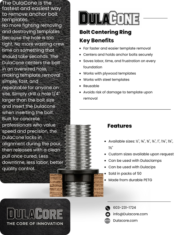DULACONES -Bolt Centering Ring- Patent Pending